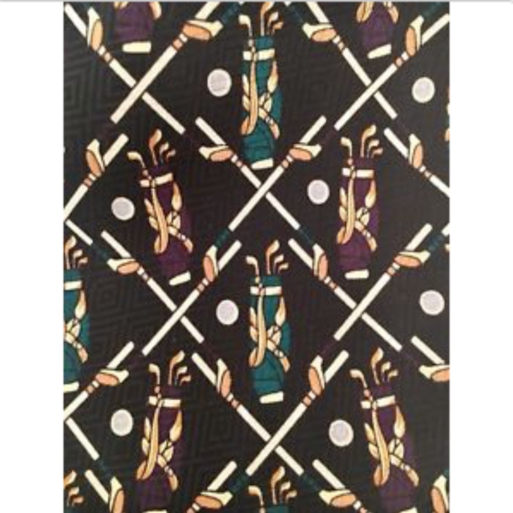 Golf Tie Gift Silk Handmade A. Rogers - Picture 8 of 8